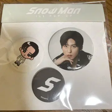 Snow Man 1st POP-UP 캔뱃지 3개 세트