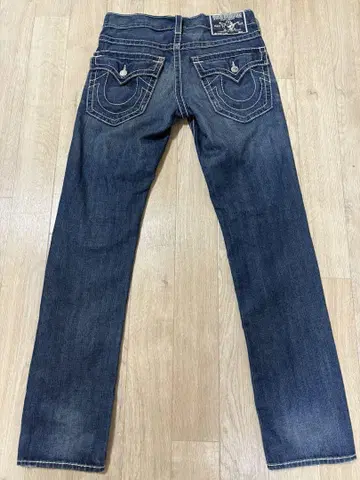 레어 TRUE RELIGION 데님 화이트 스티치