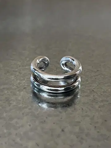 UNKOWN. MORTISE2 RING SILVER M