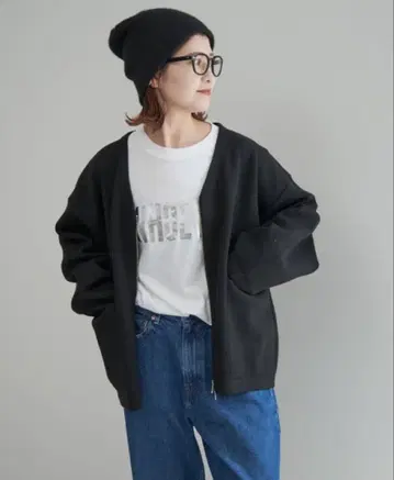 새상품 Spick & Span 호일 로고 프린트 롱 T
