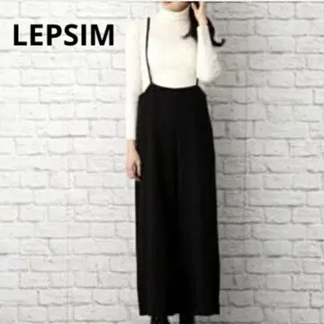 LEPSIM 살로펫 와이드 팬츠 턱 들어감 블랙 안감 있음 조절 가능