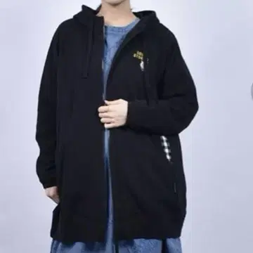 [새상품] drug store's OE 쭈리 루즈핏 백 돼지 자수 후드티