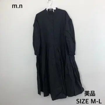 택 포함 새상품 m.n 블랙 긴팔 롱 원피스 M-L