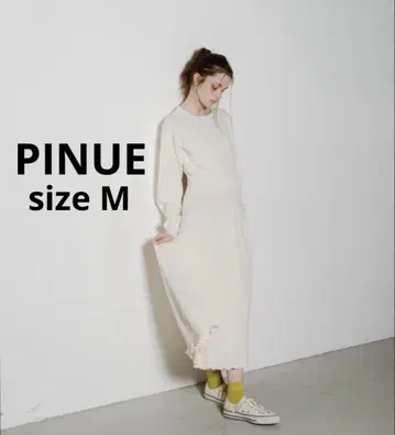PINUE 아이렛 니트 원피스 M