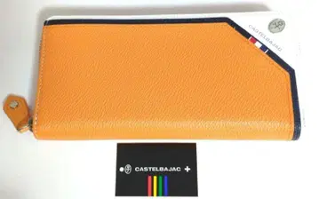 미사용 까스텔바작 가죽 장지갑 오렌지03561