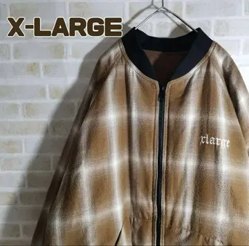 X-LARGE 엑스라지 옴브레 브라운 블루종 MA-1 충전솜