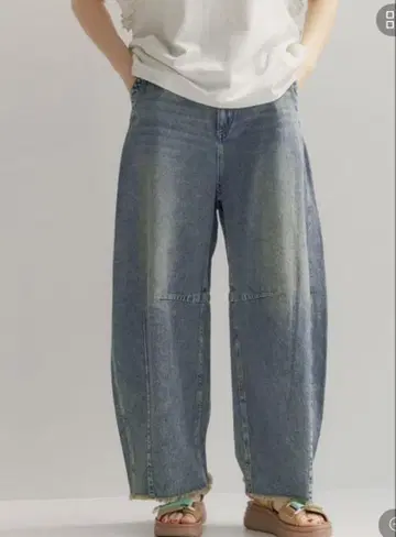 니코앤드 셀프컷 배럴 팬츠 L
