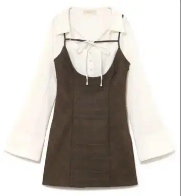 정품 andmary Betty layered check dress