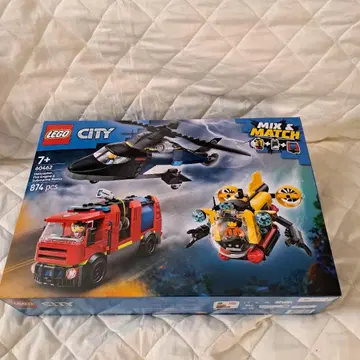 LEGO 60462 헬리콥터 소방차 잠수함 콤보