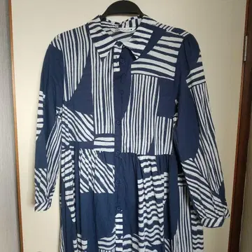 ZARA 네이비 화이트 셔츠 원피스