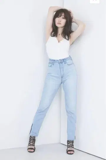 새상품 하립투 Tokyo High Rise Jeans 라이트 블루