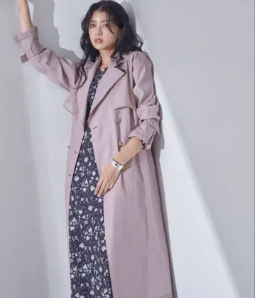 택 포함 새상품 프로포션 바디 드레싱 시어 트렌치 핑크