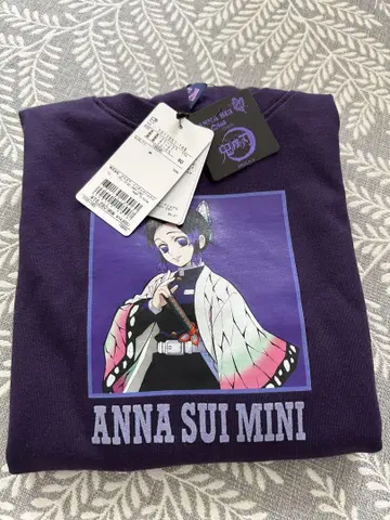 ANNA SUI MINI 보라색 후드 부착 드레스 귀멸