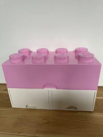레고 블록형 핑크 수납 박스