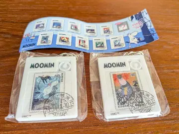간사이 만박 MOOMIN 퍼즐 키링 무민 2개 세트 공원지기 무민 3