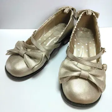Angelic Pretty 티 파티 슈즈 골드 M 사이즈