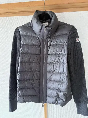 새상품급 Moncler 그레이 니트 다운 자켓