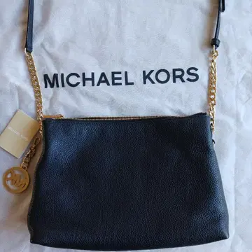 새상품급 MICHAEL KORS 블랙 가죽 숄더백
