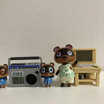 모여봐요 동물의 숲 1번 복권 마메키치, 밤돌이, 너굴 피규어 세트