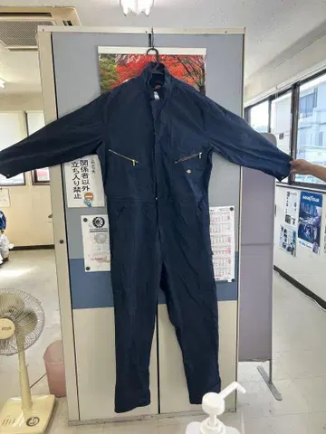 디키즈 네이비 오버롤 지퍼 포켓 부착