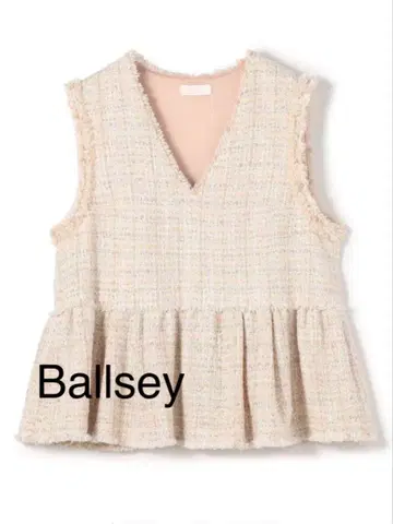 [ Ballsey ] 컬러 스팬 글루 트위드 페플럼 풀오버