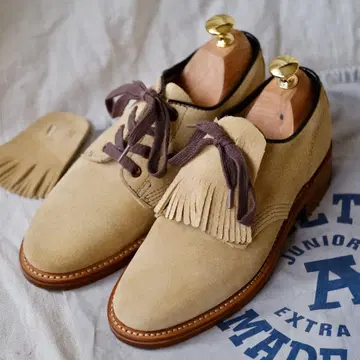 미사용 새상품 YUKETEN 유케텐 퀼트 부착 스웨이드 더비 5