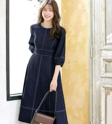 anySiS 데님 원피스 롱 기장 A라인 M 사이즈