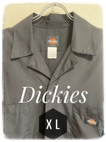 XL [ Dickies ] 블랙 반팔 오버롤 작업복 빅 사이즈