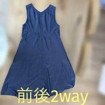 [새상품급] 슬리브리스 A라인 원피스