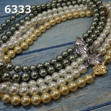 RU-6333 카츠라 유미 대형 펄 목걸이 5세트