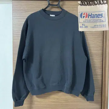 80s USA제 맨투맨 블랙 Hanes XL 헤인즈 구제 의류