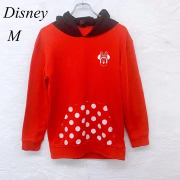 e5262 디즈니 미니 마우스 후드티 M 사이즈 후드 부착 트레이닝복