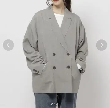 니코앤드 호즈호즈 BIG 더블 자켓 그레이 루즈핏 테일러드