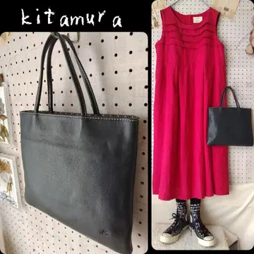 키타무라 가죽 토트백 토트 서브백 kitamura