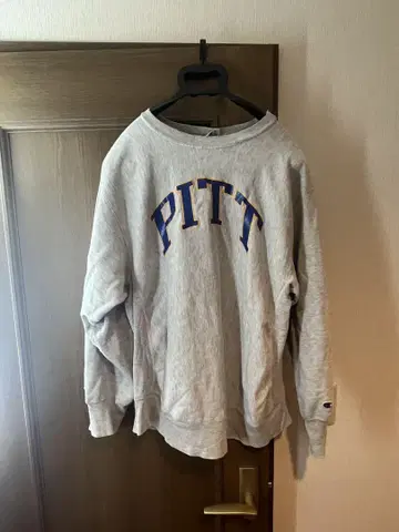 Champion PITT 로고 그레이 맨투맨