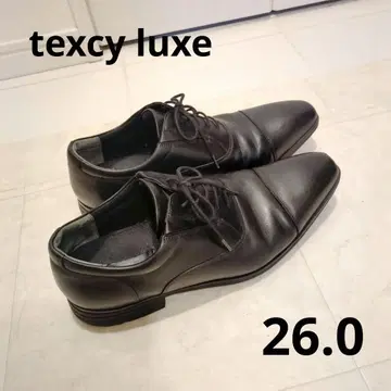 texcy luxe 블랙 가죽 신발 26.0 비즈니스 슈즈