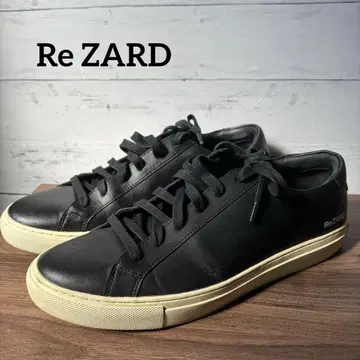 Re ZARD 리자드 로고 가죽 스니커즈 44 28.0cm