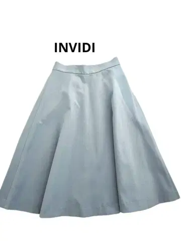 INDIVI 아이스 블루 플레어 스커트