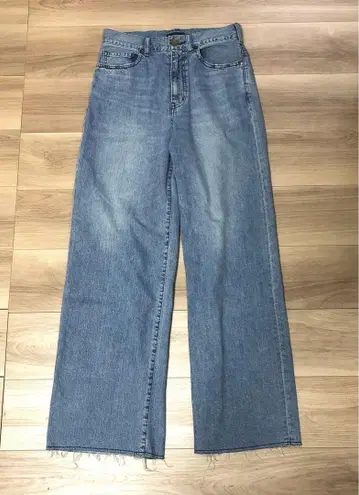 새상품급 띠어리 CROPPED WIDE R 데님 와이드 팬츠 25