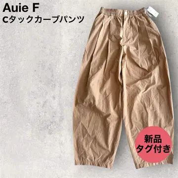 새상품 Auie F 아위이 에프 C턱 커브 팬츠 하의 베이지