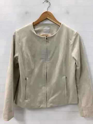 9.19 A357 오파크 클립 노카라 자켓 아이보리