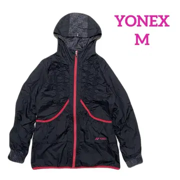 새상품급 YONEX 나일론 후드티 셔링 블랙 핑크 M*QI