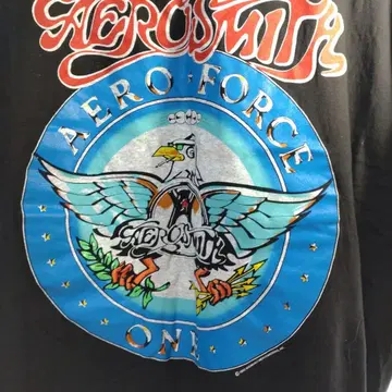 AEROSMITH AERO FORCE ONE 티셔츠 블랙 L 사이즈