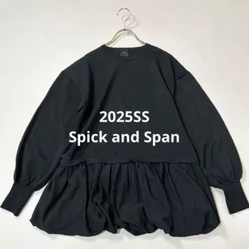 새상품급 2025SS 스픽 앤 스팬 벌룬 페플럼 니트 블랙