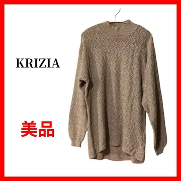KRIZIA 크리치아 스웨터 니트 뜨개질 실크 혼방 B774