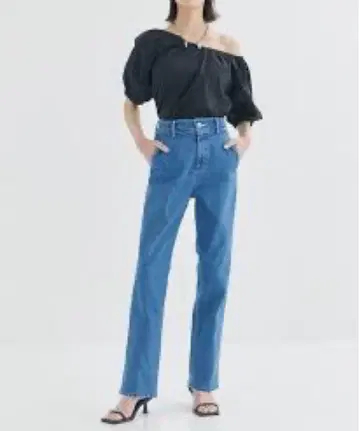 스트레이트 데님 팬츠 S, M 사이즈 파랑