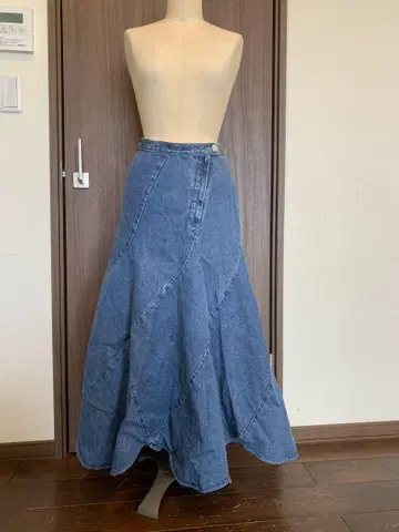 마우지 데님 스커트 moussy 롱 스커트
