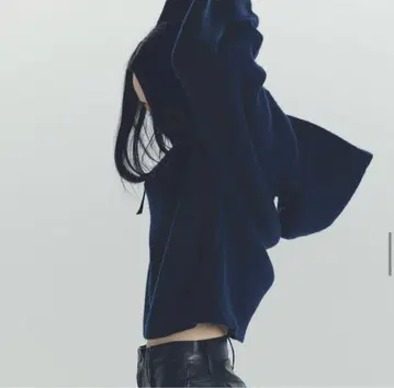 MYNE KNIT HOODIE/NAVY 나구모 후카