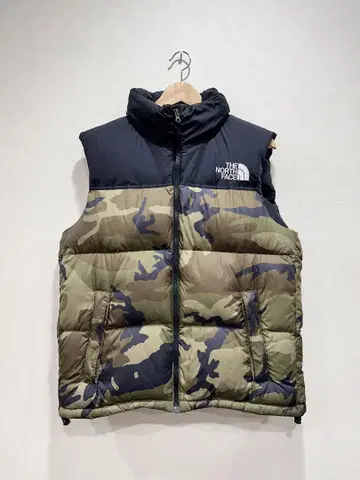 컨디션 최상 THE NORTH FACE 다운 베스트 카모 카모플라쥬