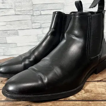 [ 27.5cm ] ZARA 자라 첼시 부츠 블랙 사이드 고어 가죽